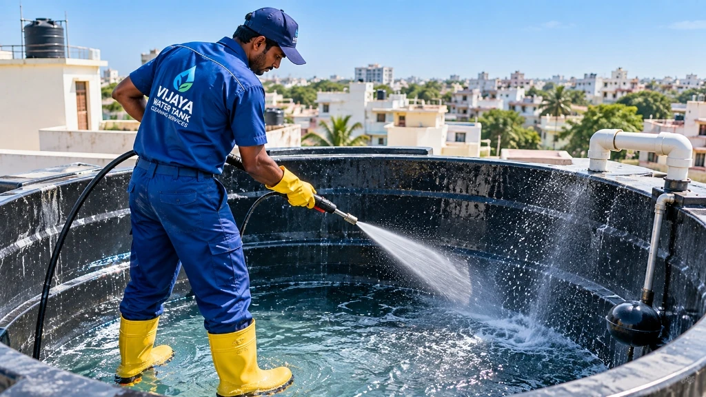 Residential household water tank cleaning and maintenance in Champapet